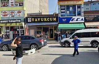 Çorum’da 3 aracın karıştığı kaza kamerada