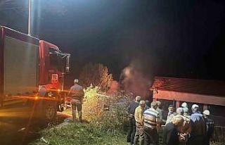 Çorum’da samanlık yangını