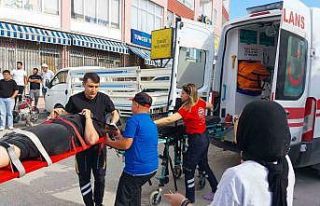 Devrilen motosikletin sürücüsü yaralandı