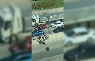 Dilencilerin kavşakta mıntıka kavgası...Cezaları...