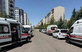 Diyarbakır’da bir apartmanda yangın çıktı....