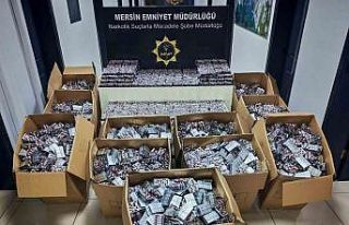 Dronla takip edilen kamyonette 332 bin adet sentetik...