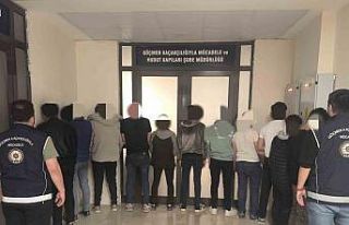 Düzensiz göçmen operasyonunda 9 kişi yakalandı