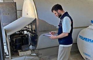 Emet’te süt soğutma tanklarının kontrolü ile...