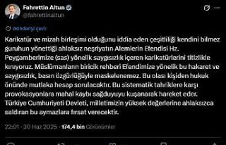 Fahrettin Altun: "Peygamberimize yönelik saygısızlık...