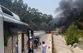 Fethiye’de araç yangını