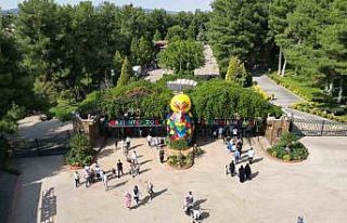 Gaziantep Doğal Yaşam Parkı bayramda ziyaretçi...