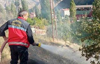 Hakkari itfaiyesinden yangın mesaisi