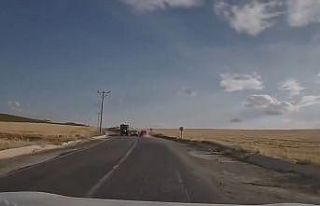 Hatalı sollama yapan sürücü yürekleri ağza getirdi