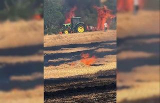 Hayrabolu’da 7 dönüm buğday ekili alan kül oldu