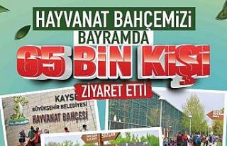 Hayvanat bahçesini bayramda 65 bin kişi ziyaret...