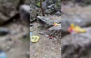 Herkesin gelip görmek istediği şelaleyi, çöplüğe...