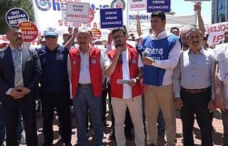 Hizmet-İş’ten Altındağ Belediyesi önünde basın...