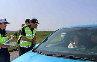 İl Jandarma Komutanlığı Dedebağı, yol denetimlerine...