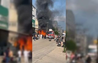 İnegöl Mobilya sanayinde yangın