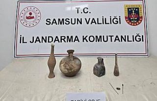 Jandarma tarihi eser ele geçirdi: 2 gözaltı