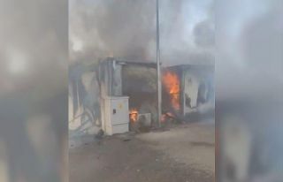 Kahramanmaraş’ta konteyner yangını