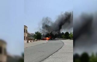 Kahramanmaraş’ta otomobil yangını