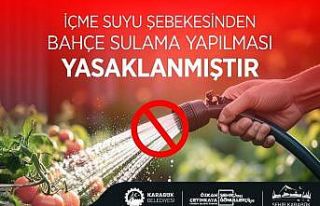 Karabük’te içme suyu şebekesinden bahçe sulama...