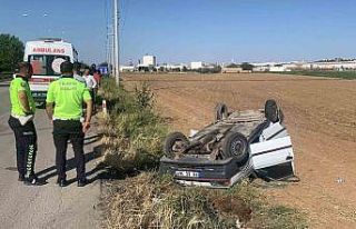 Karaman’da otomobil devrildi: 1 yaralı