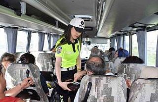 Kars’ta yolcu otobüsleri denetlendi