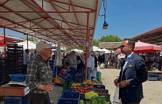 Kaymakam Aslan pazar yerini ziyaret etti