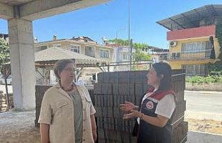 Kaymakam Doğru, kurum binası inşaatında incelemelerde...