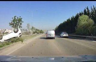 Kontrolden çıktı böyle takla attı, kaza yapan...