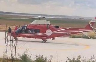 Kulu’da kalp krizi geçiren hasta için helikopter...