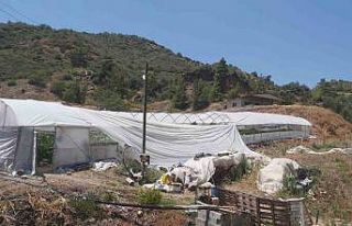 Kumluca’da aniden başlayan hortum seralara zarar...