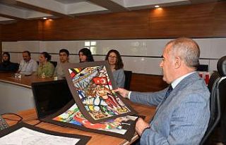 Kurtdereli Mehmet Pehlivan resim yarışmasında ödüller...