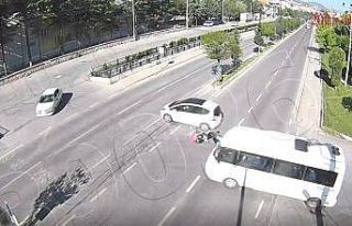 Kütahya’da 3 ayrı motosiklet kazası kamerada