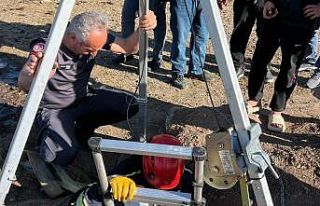 Kuyuya düşen koyunu kurtardılar