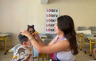 Lösemili çocuklara moral etkinliği