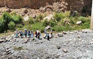 Mardin Ilısu Barajı’nda çöp toplama etkinliği...
