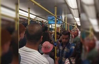 Metroda yer verme tartışması çıktı, ortalık...