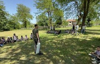 Minik öğrencilerin kamp sevgisi