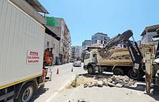 Mudanya’da alternatif yolda genişletme çalışmaları...