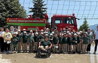 Öğrencilere orman yangınlarıyla mücadele anlatıldı