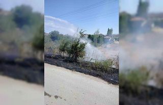 Osmancık’ta çıkan örtü yangını büyümeden...