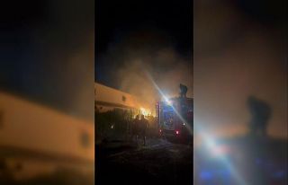 Otluk alanda başlayan yangın, tül fabrikasına...