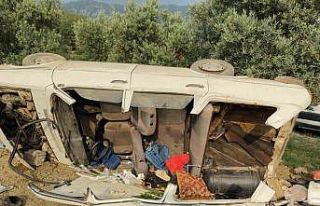 Otomobil şarampole devrildi: 3 yaralı