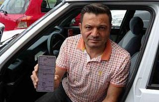 Park halindeki otomobile 800 kilometre uzaktan trafik...