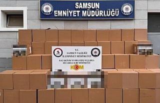 Samsun’da 2 milyon 862 bin adet kaçak makaron ele...