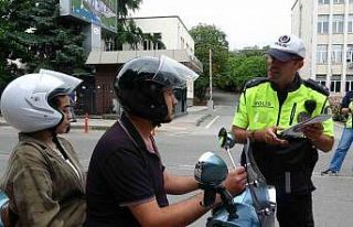 Samsun’da Dünya Motosiklet Günü’nde polislerden...