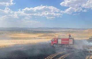 Sandıklı’da tarım arazilerinde yangın çıktı