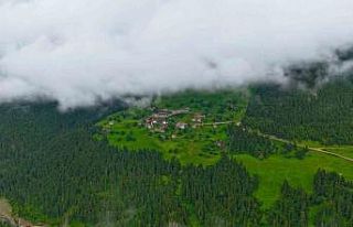 Santa Harabeleri bu kez sis bulutlarıyla mest etti