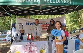 Şenlikte sağlık standı açtılar