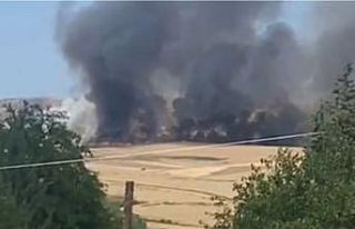 Siirt’te 350 dönümlük buğday tarlası yandı