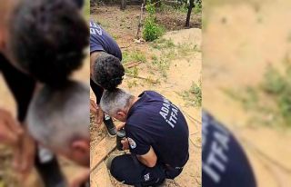 Su borusuna düşen yavru kedi kurtarıldı